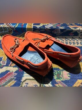 Cole Haan Orange Suede Driving Loafers